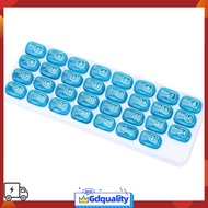 [JDZH] 31 Day AM PM Pill Organizer Monthly Travel Medicine Box 32 Compartments Plastic