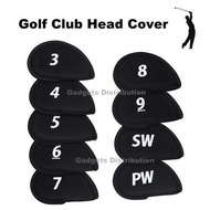 One Set NEOPRENE Golf Club Iron Putter Headcover Head Cover Covers Protection Protector 2918.1