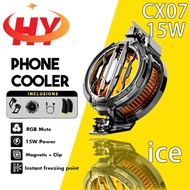 Hy 2024 New CX07 Mobile Phone Radiator Semiconductor Icing Magnetic Back Clip 2-in-1