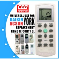 CEO 🇲🇾 For DAIKIN YORK ACSON AIR COND Use Air Cond Universal Remote Control Universal Air Conditioner Penyaman Udara