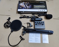 Cross-border Foreign Trade Mobile Phone Sound Card Live Microphone Recording Microphone Set Computer