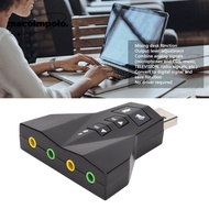 USB Sound Card, Dual Microphone Interface Dual Audio Interface Virtual 7.1 Sound Card, Plug and Play