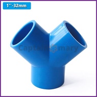 ✍ PVC Blue Fittings Y Tee Water Pipe 1/2inch To 1inch