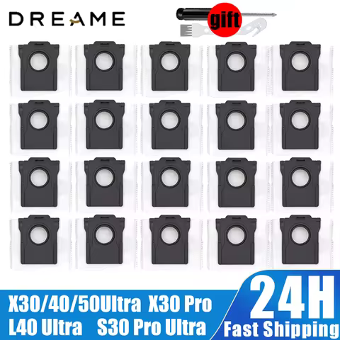 Dreame Dust Bag, Compatible with X30 Ultra X50 Ultra X30 Pro X40 Ultra L40 Ultra S30 Pro Ultra Spare