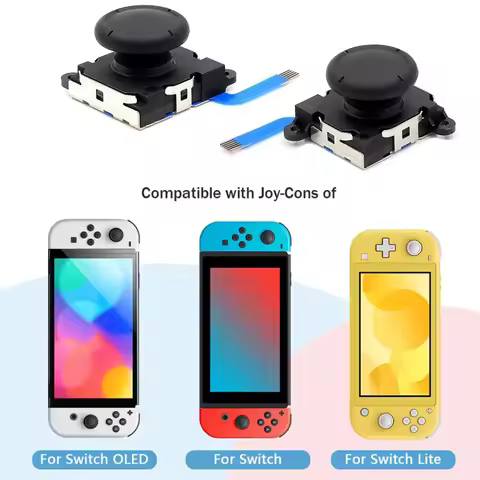 2 Pcs For Nintendo Switch/Lite/OLED Joycon Analog Stick No Drifting Hall Electromagnetic Switch Joys