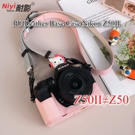 PU Leather Base Case Nikon Z50II Lens cap Cartoon Hot Shoe Cover Nikon Z50 Mark II Z502 Shoulder Str