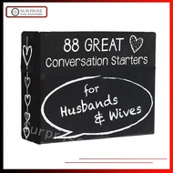 Card Game 88 Great Conversation Starters for Husbands and Wife Talking Game Couples
