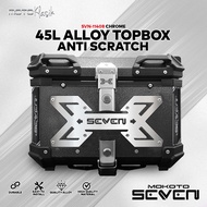 MOKOTO 45L ALLOY TOP BOX SEVEN SERIES XDESIGN WITH LOGO ANTI-SCRATCH REAR TAIL BOX STORAGE UNIVERSAL