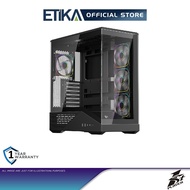 1st Player GM7 BLACK ATX PC Casing | 4x FN7/ FN7-R ARGB Fan & Support AIO 360