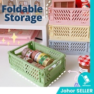 Foldable Storage Box Stackable Container Organizer Collapsible Plastic Crate Container Home Office S