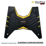 hayaidesu vario 125 techno karpet motor floor mat - premium quality - kuning