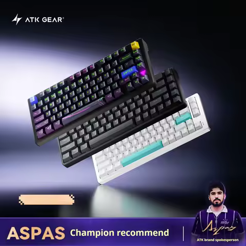 ATK RS7 PRO Wired Hall Effect Gaming Keyboard 75% Layout 8K Polling Rate Rapid Trigger Magnetic Swit