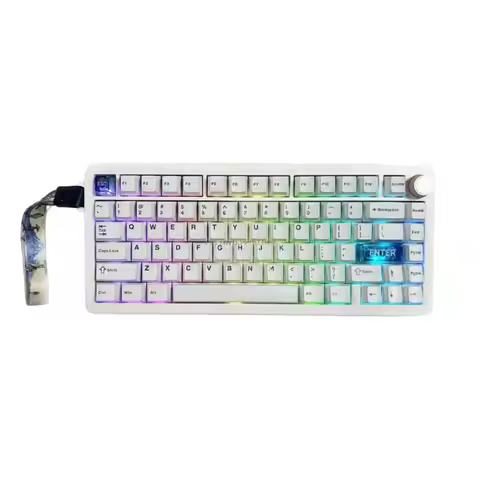 QK75 Wireless Mechanical Keyboard Triple Mode Hot Swappable Color Keyboard with VIA Support for Gami
