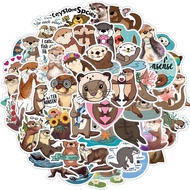 [Large Sticker]50pcs Cute Animal Cartoon Otter Stickers DIY Phone Laptop Stationery Waterproof Kawai