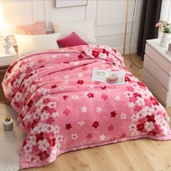 Winter Raschel Blanket Cover Fleece Thickened Extra Thick Cold-Proof Warm Single Double Blanket Nap 