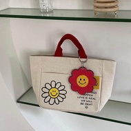 Tas bunga matahari canvas/kanvas tote bag Import