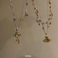 Vintage Three-Dimensional Planet Medieval Necklace Female High-End Sense 9.4