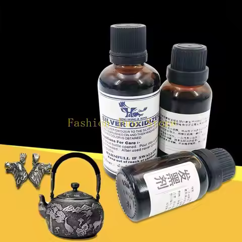 N5KA Antique Liquid Extended Life Patina Silver Oxidizer Solution 15ml Jewelry Making