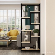 9U Living Room loft Iron Clapboard Shelf Solid Wood Partition Entrance Screen Bogu Display Rack Floo