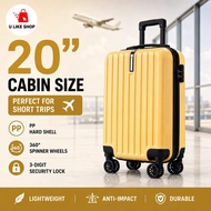 Premium PP Travel Luggage 20 Inch 2026 Upgrade PP Material 20 Inch Cabin Size Travel Luggage Bag