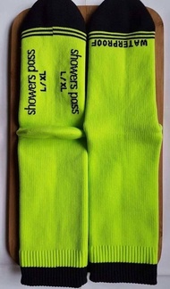 🇺🇸 美國Showers Pass Hi-Viz 螢光黃色 - 防水襪 L/XL碼 = 10-12號 / 44-46
