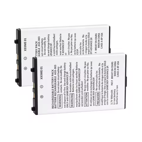 900mAh Replacement Battery for Nintendo AGS-003 SAM-SPRBP Advance SP GBA SP AGS-001