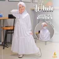 Gamis Putih Polos Seragam Manasik Anak Perempuan Baju Muslim Anak