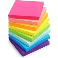 Eastern Wolf 8 Pads Sticky Notes 3x3 Self-Stick Notes 8 Bright Multi Colors Purple Sticky Notes, 85 