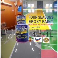 5L ( 5 LITER ) EPOXY FLOOR PAINT ( FOUR SEASONS ) CAT EPOXY LANTAI / Heavy Duty Protection / CERAMIC TILE CEMENT / B wpc