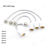 6 size Flexible LED Light Bulb Base E27 to E27 extension extender adapter AC power Socket Screw Hold