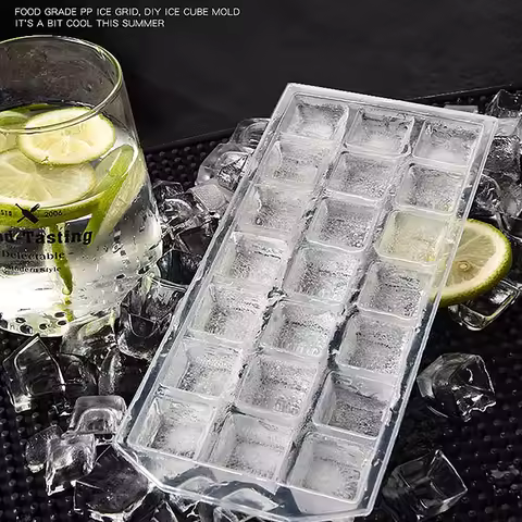 1Pc 21 Grids Creative Ice Cube Plastic Ice Cube Mold DIY Reusable Whiskey Ice Tray Jelly Freezer Mol