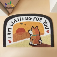 Dongsheng Floor Mat Door Entrance Door Mat Entrance Entrance Foot Mat Foyer Mat Cute Cartoon Shiba I