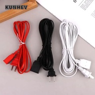 KUNHEV Power Extension Cord, 2/3/5m PVC AC Power Cord, Two-pin Copper Wire