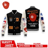 JAKET VARSITY BASEBALL HOMERUN HOKAIDO HUSTLE 88 MLB