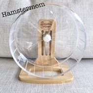 Local Stock 21cm / 25cm Hamster Acrylic Daisy Silent Wheel with Wooden Stand IWY4