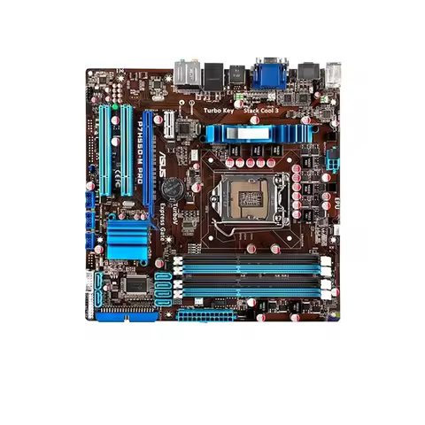 Used P7H55D-M PRO motherboard LGA 1156 DDR3 16GB suitable for H55 P7H55 SATA II PCI-E X16 AMI BIOS