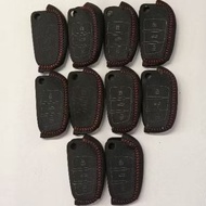 Car Leather Key Cover for Audi A6 C6 & Audi Q7 3.0 TDI 4L & Audi Q3 8U Protective Leather Key Cover 