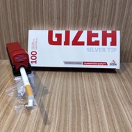 Gizeh Silver Tip Tube 100. Selongsong Rokok + Injector