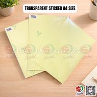 (50pcs) A4 Size Transparent Sticker