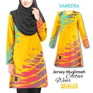 Active Wear Jersey Muslimah | Woman | Yellow | XS-4XL |