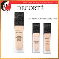 DECORTÉ Zen Wear Stay | 24H Multi-Proof Liquid Foundation | Semi-Matte Medium-Full Coverage | 18 Sha
