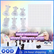 International Chess Silicone Mold Chess Mold for Resin Casting Chess Set Mold 3D Chess Board Silicon