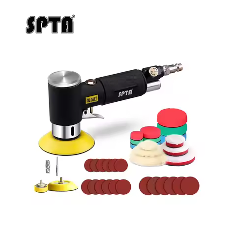 SPTA 1"/2"/3" 3mm Random Orbit Air Sander High Speed Air Powered Sanding Polisher Mini Pneumatic Gri