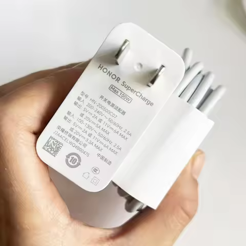 Honor 100W Fast Charger EU/US SuperCharge Power Adapter 1/1.5/2 M 6A TypeC Cable For Honor X70 400 3