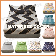 Fitted Bedsheet with Rubber Bed Sheet Mattress Cover Bed Protector Bolster Cover Pillowcase Single / Queen / King Size