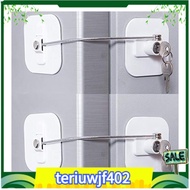 【●TI●】Refrigerator Lock, Mini Fridge Lock with Key for Adults, Lock for a Fridge, Cabinet Door(White 2Pack)