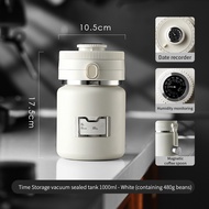 BINCOO Coffee Bean Sealed Jar Storage Container 304 Food Grade Vacuum Preservation Jar Humidity Moni