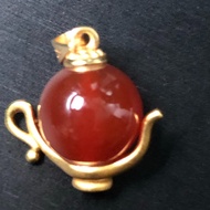 [Yuansheng Crystal] (H67) Southern Red Agate Crystal Pendant Pendant with Chain Jewelry