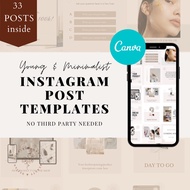 INSTANT DOWNLOAD | 33 POSTS Canva Templates | Social Media Post | Instagram Business Promotion Post