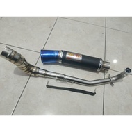 1SET RL BLACK OPEN PIPE 51 MM FOR WAVE KRISS XRM RUSI LEGEND SMASH EX5